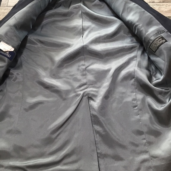 Stafford Blazer Men’s 44R Navy Blue Gold Crest Buttons Polyester Wool (Read) - Picture 13 of 14